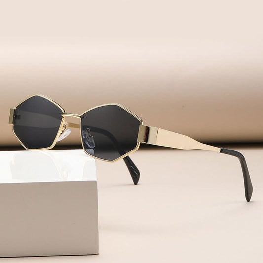 Fashion Sunglasses – Street Style Metal Polygon Frame