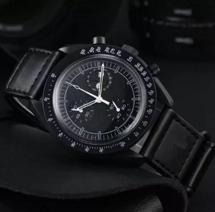 Men’s Fashion Chronograph Quartz Watch – Planet Series, Luminous 6-Pin Design