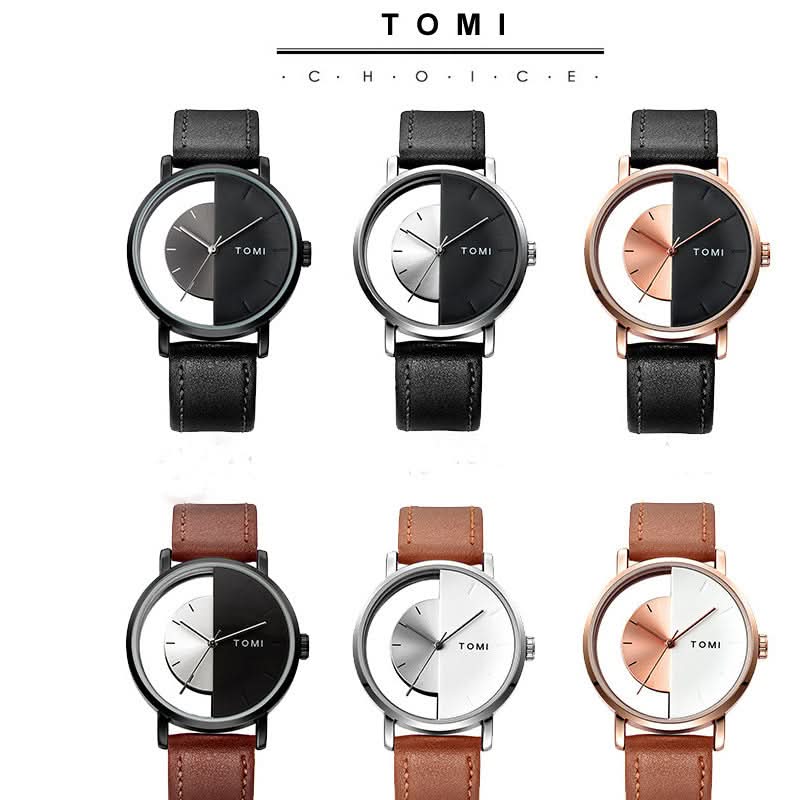 Unisex Hollow Design Quartz Watch – Casual Fashion Timepiece