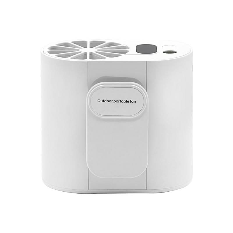 Portable Waist Clip Fan with Flashlight & Power Bank – Rechargeable