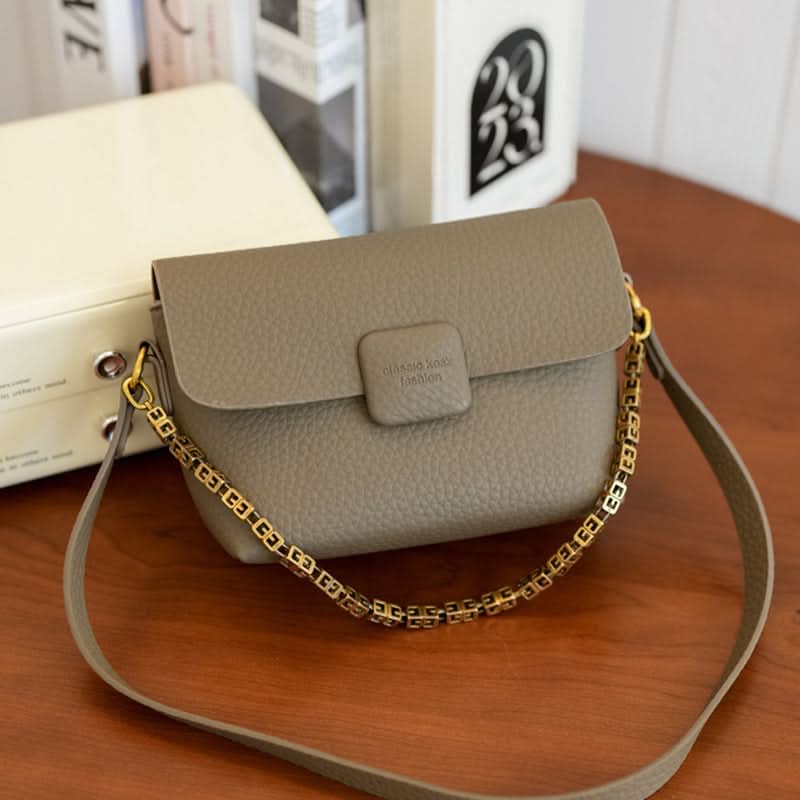 Women's Soft PU Leather Chain Crossbody Bag – Retro Style