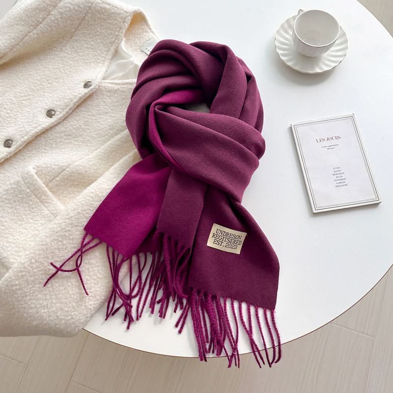 Korean Style Double-Sided Imitation Cashmere Scarf