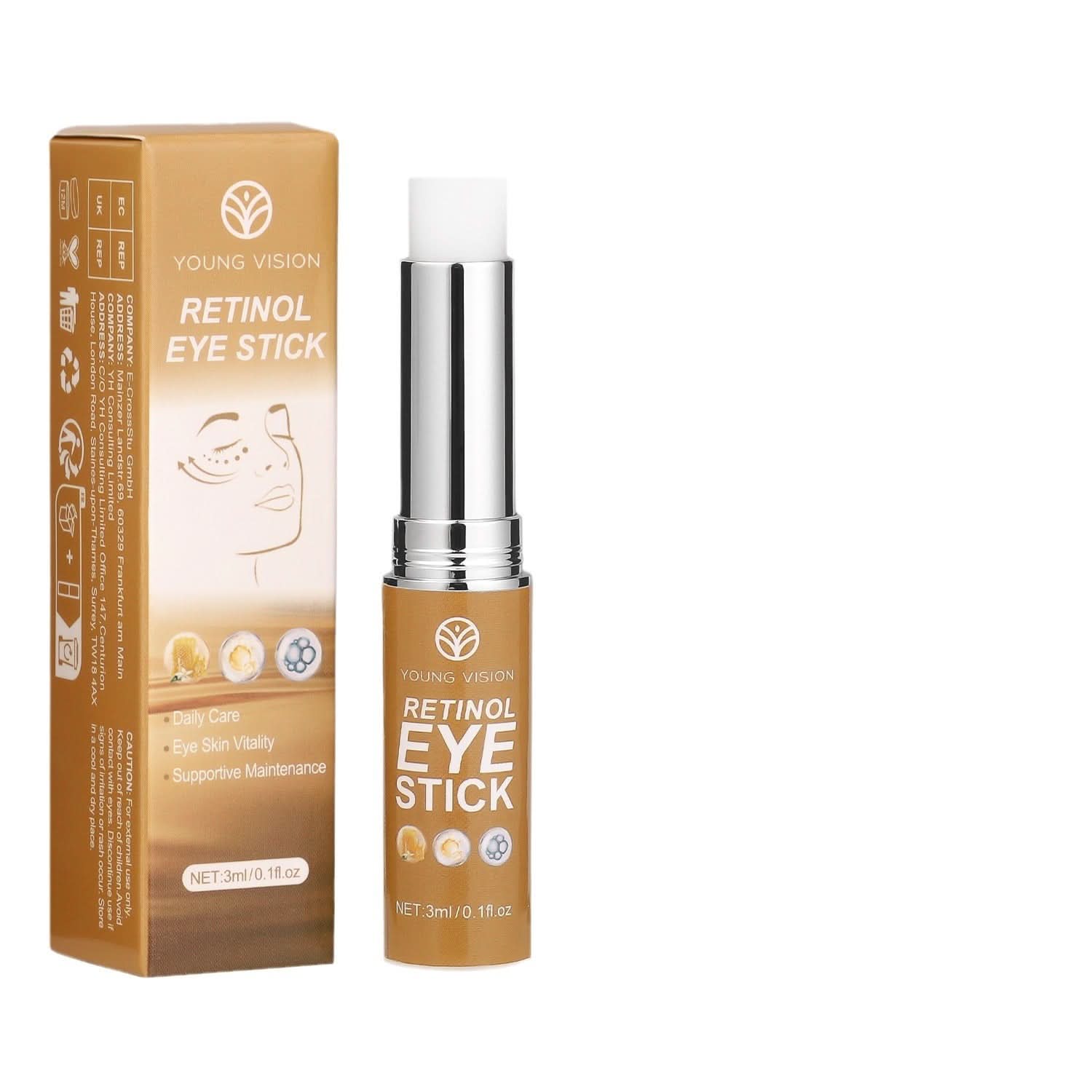 YOUNG VISION Retinol Eye Cream Stick – Reduces Dark Circles, Eye Bags & Fine Lines