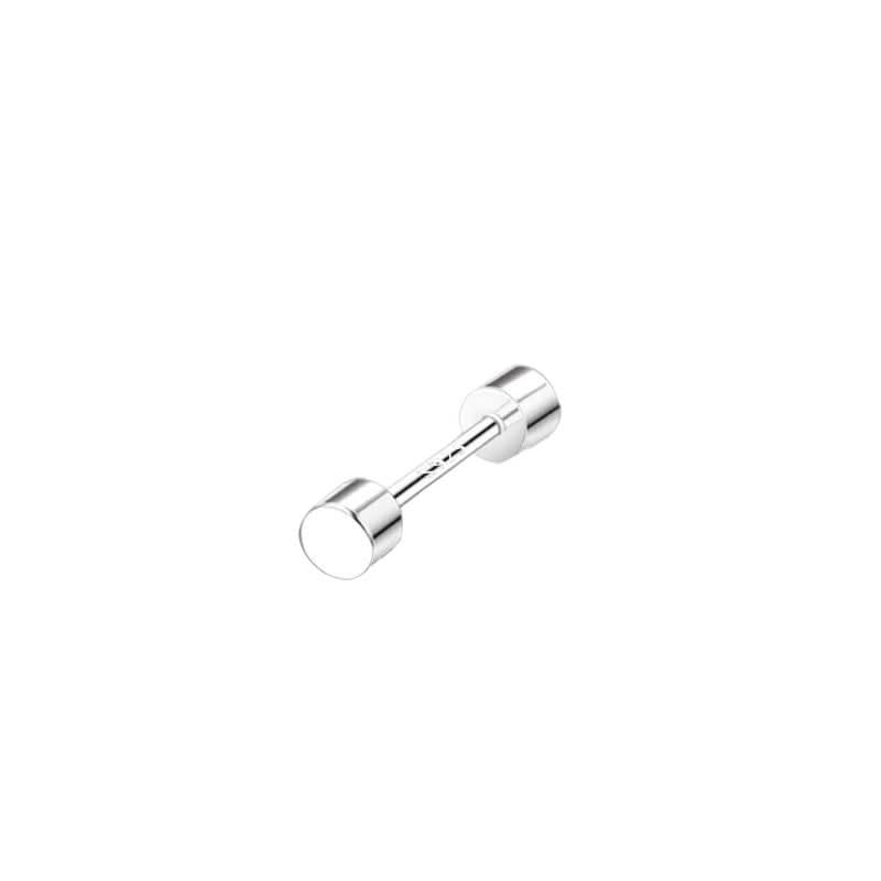Unisex Titanium Steel Dumbbell Stud Earrings – Secure Screw-Back Earrings