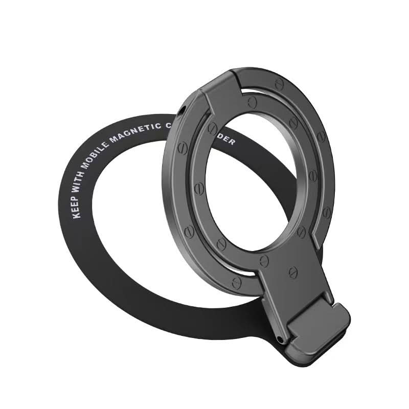 Ultra-Thin Magnetic Phone Stand – Adhesive Metal Ring Kickstand