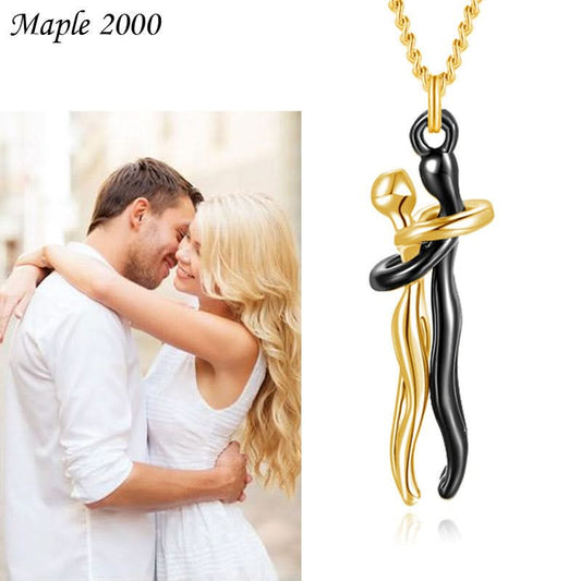 Unisex Couple Hug Necklace - High-End Gift