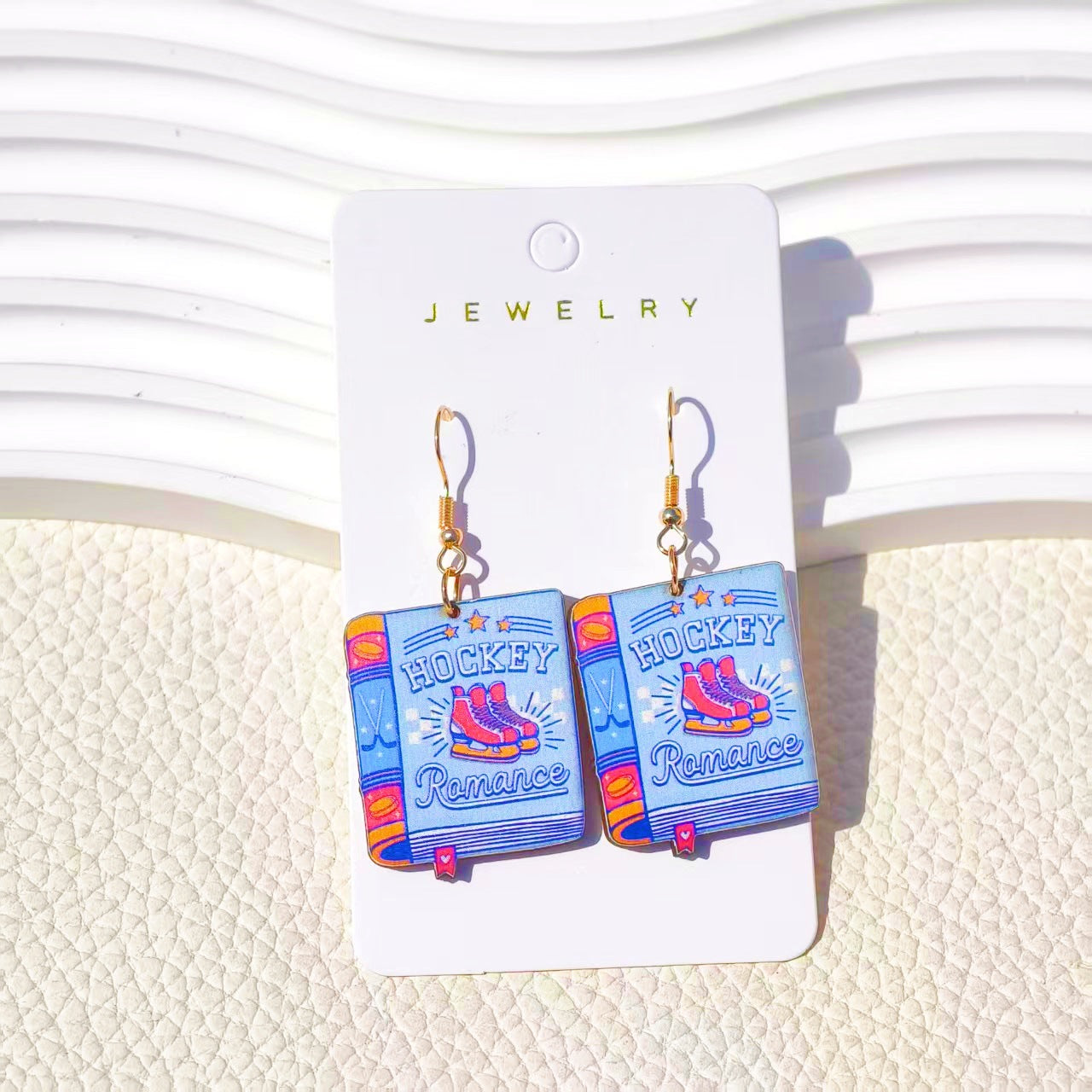 3D Wooden Book Earrings for Women – Cute Graduation Season Jewelry
