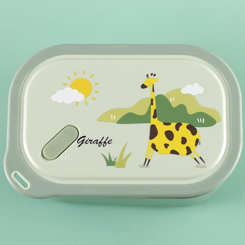 304 Stainless Steel Insulated Lunch Box – With 2 Compartments for Kids & Students