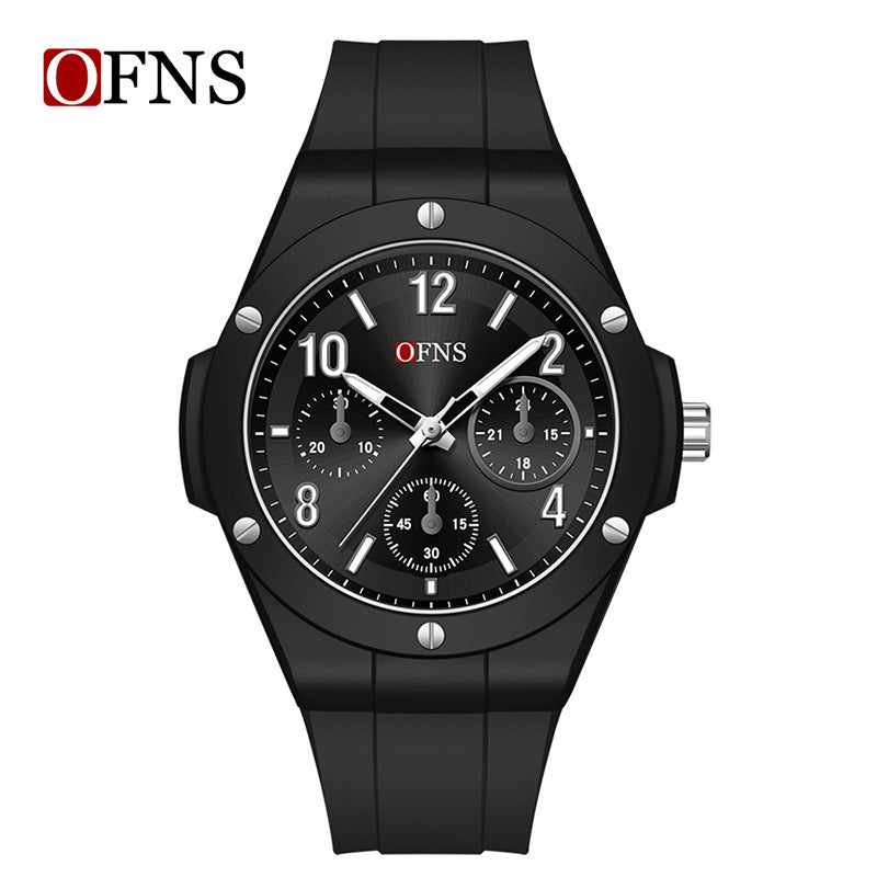 OFNS Men’s Quartz Watch – Waterproof Casual Luminous Dial, 24-Hour Indicator