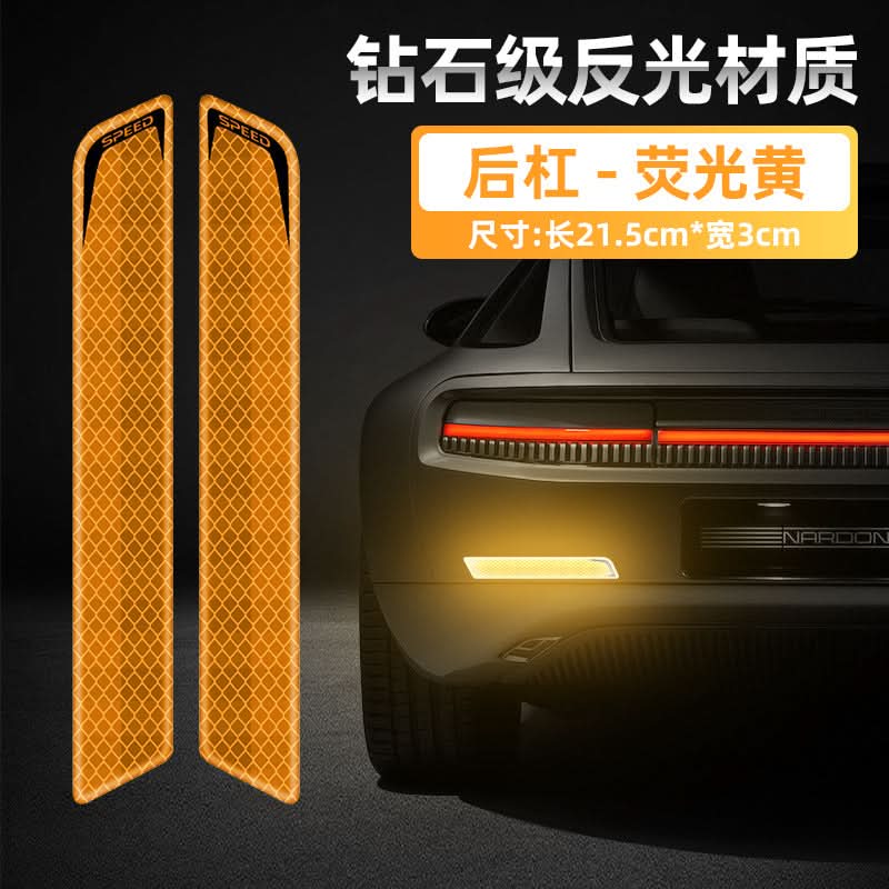 Reflective Car Wheel & Bumper Stickers – Anti-Collision Safety Decals