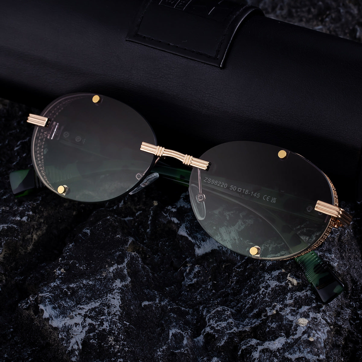Retro Oval Frameless Sunglasses – Punk Street-Style Fashion Shades for Men & Women