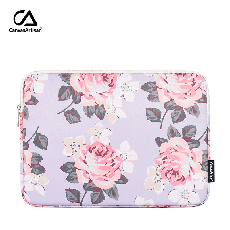 Rose Floral Laptop Sleeve for MacBook & More – Shock-Resistant Case