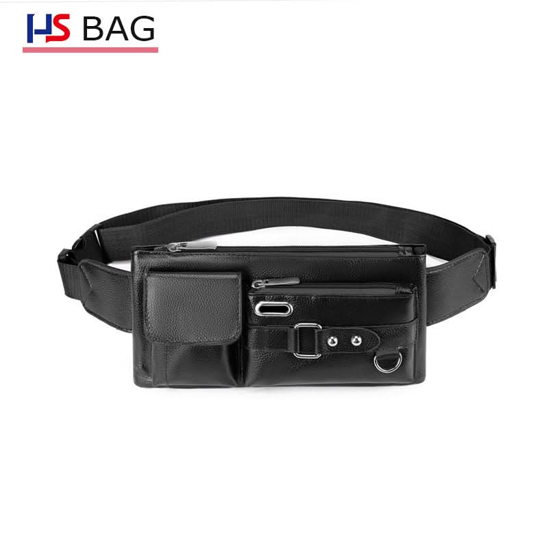 Men's PU Leather Chest and Waist Bag – Multi-Layer