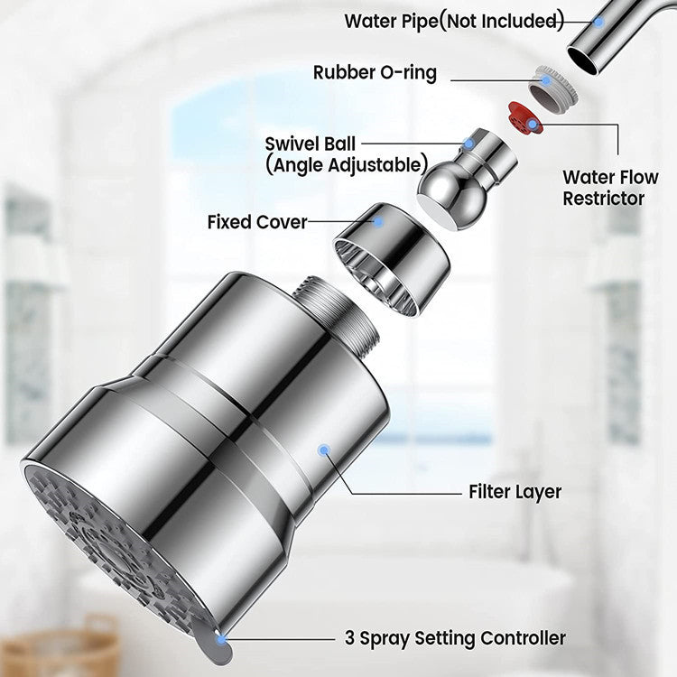 Concealed 4-Inch ABS Shower Head Set – Chrome Rain & Massage Shower with Electroplated Finish