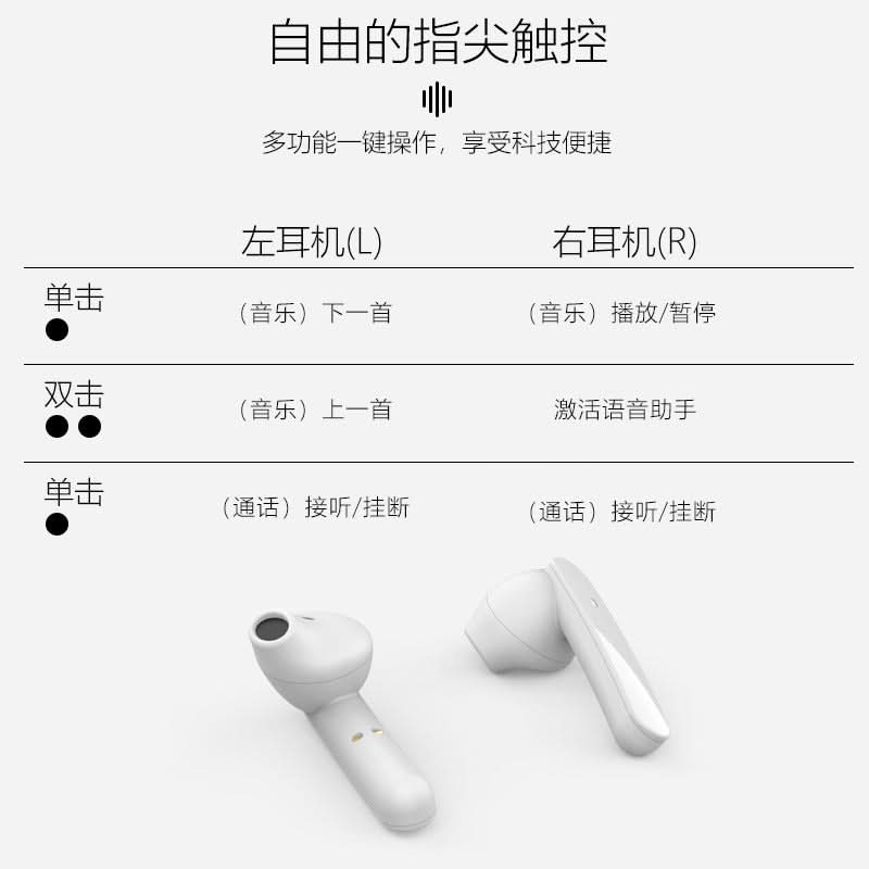 TWS Bluetooth 5.3 Semi-In-Ear Headset