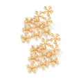 Vintage Floral Drop Earrings for Women – Gold Alloy Multi-Layer Statement Jewelry