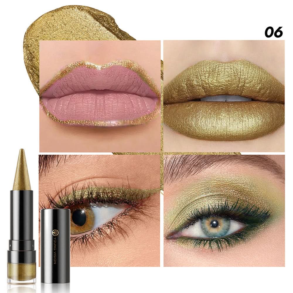 YOUNG VISION Glitter Lipstick & Lip Liner – Moisturizing, Long-Lasting