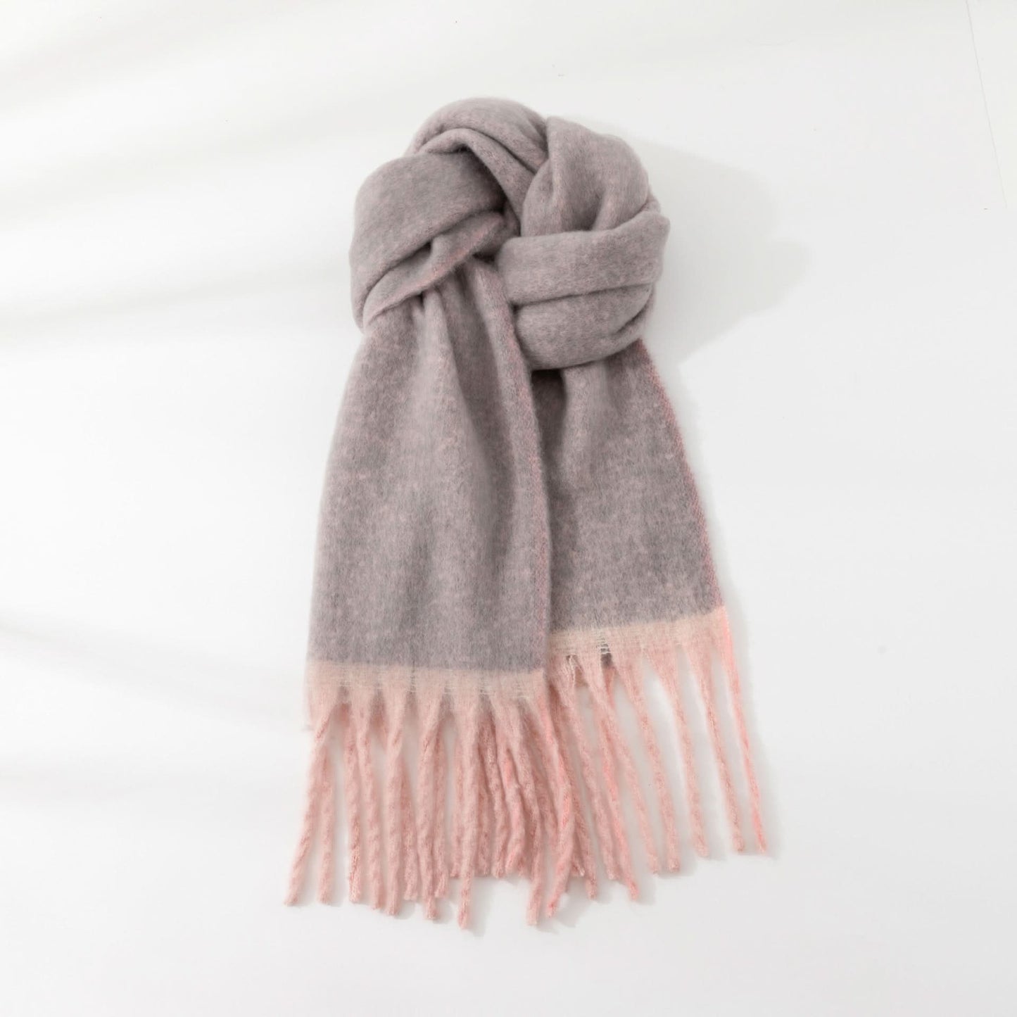 Korean Mohair Woven Winter Scarf for Women