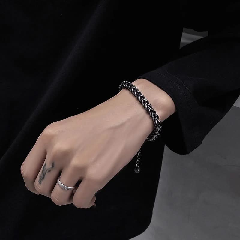 Men’s Retro Titanium Steel Cuban Bracelet – Minimalist Statement Jewelry