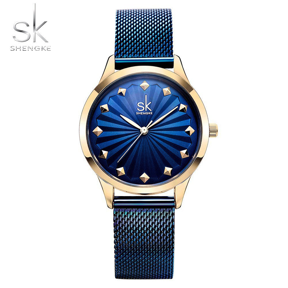 SK Women’s Quartz Watch – Fashion Stainless Steel Wristwatch with Japanese Movement