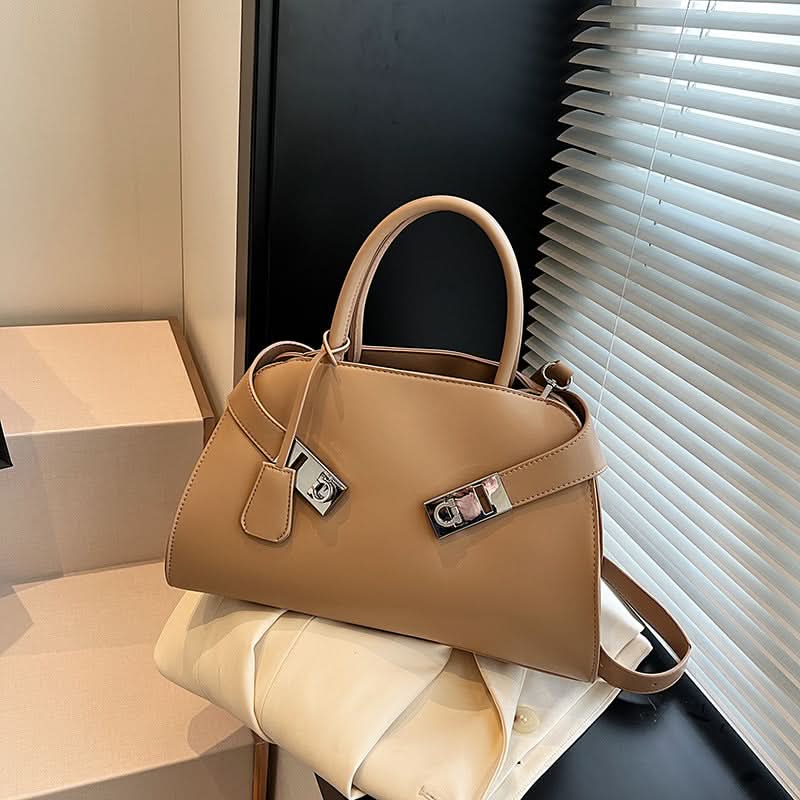 Kelly-Style Handbag for Women – Retro Small Square PU Shoulder Bag