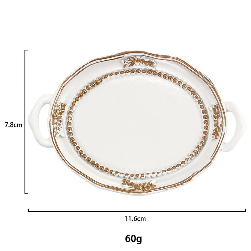 Shiyilian INS Style Creative Resin Candle & Jewelry Tray (Set of 2pcs.)
