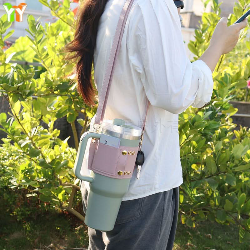 Adjustable Crossbody Cup Holder & Multi-Function Bag