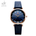 SK Women’s Quartz Watch with Diamond Dial – Waterproof Fashion Timepiece 30mm