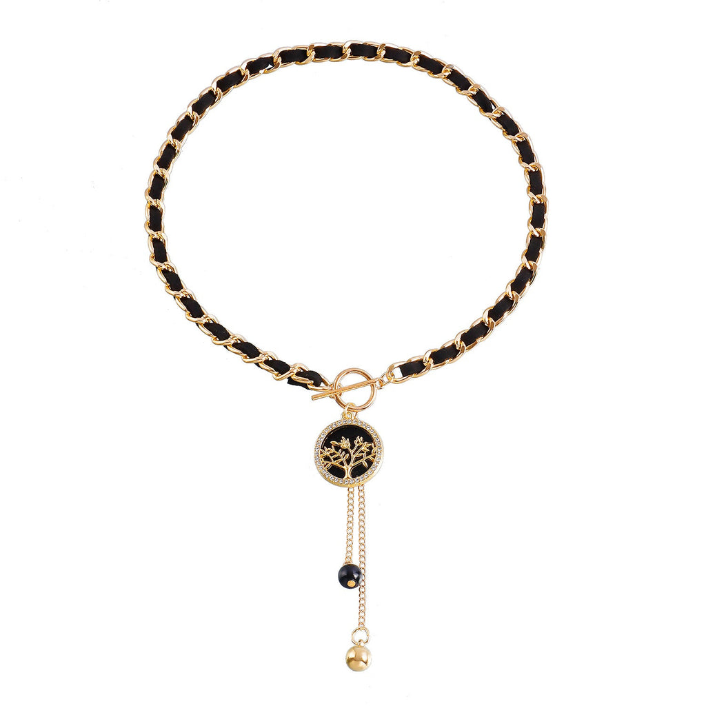Velvet Heart Pendant Necklace for Women – Layered Clavicle Chain Jewelry