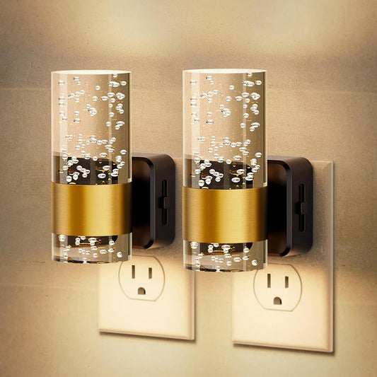 LED Wall-Mounted Sensor Night Light – Warm Light, Geometric Design