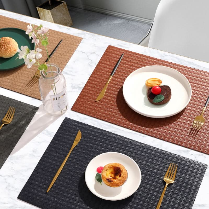 Woven Leather Non-Slip Insulation Placemats