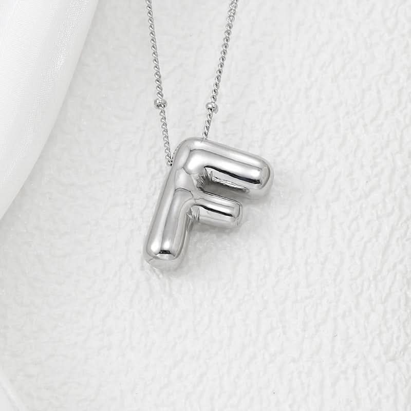 Silver-Plated Alphabet Pendant Necklace – Hip-Hop Style