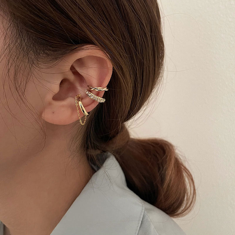 Retro Geometric Ear Cuff for Women – No Piercing Needed