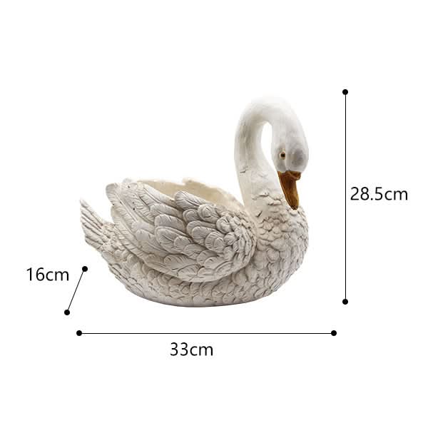 Swan Flower Pot Garden Sculpture Ornament