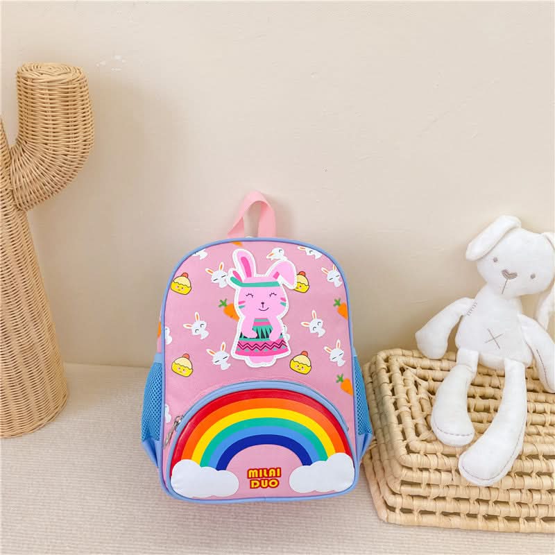 Cute Bunny & Mouse Kindergarten Backpack – Ultra-Light School Bag for Girls