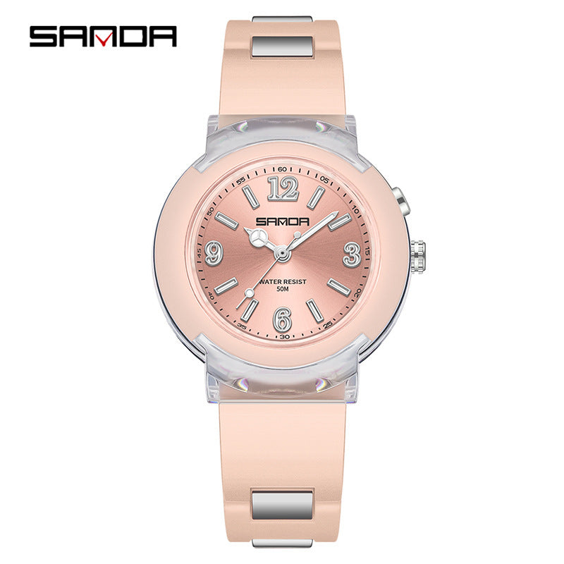 Sanda Kids Waterproof Quartz Watch – LED Light Analog Sports Watch for Boys & Girls