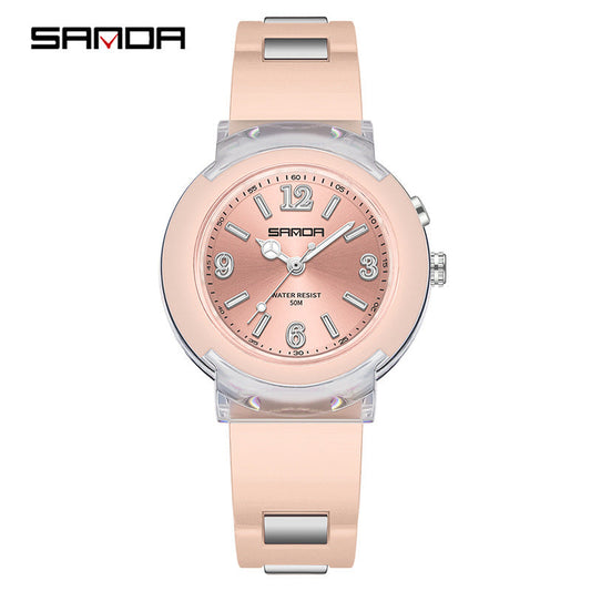 Sanda Kids Waterproof Quartz Watch – LED Light Analog Sports Watch for Boys & Girls