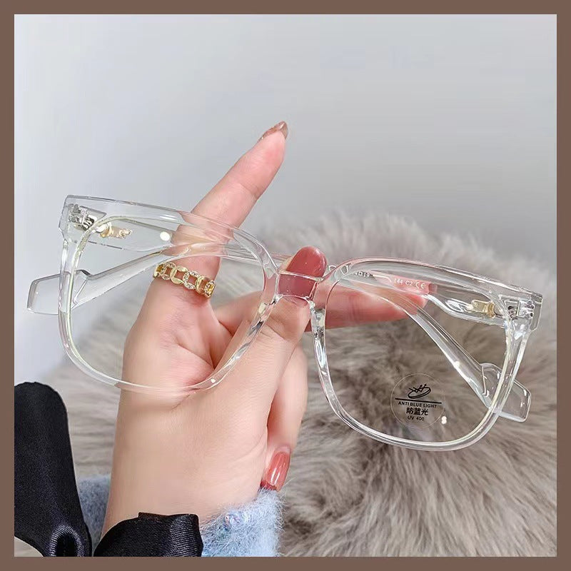 Retro Korean Myopia Glasses Frame – TR90 Anti-Blue Light Eyewear for Men & Women