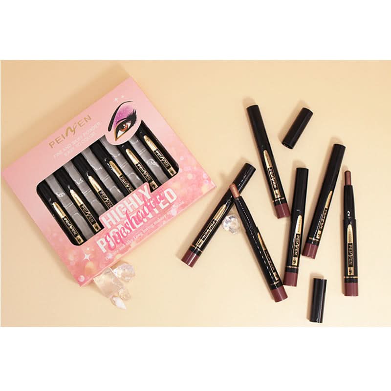 Peinfen Eyeshadow Stick Set – 6 Colors, Matte & Shimmer Waterproof Eye Makeup