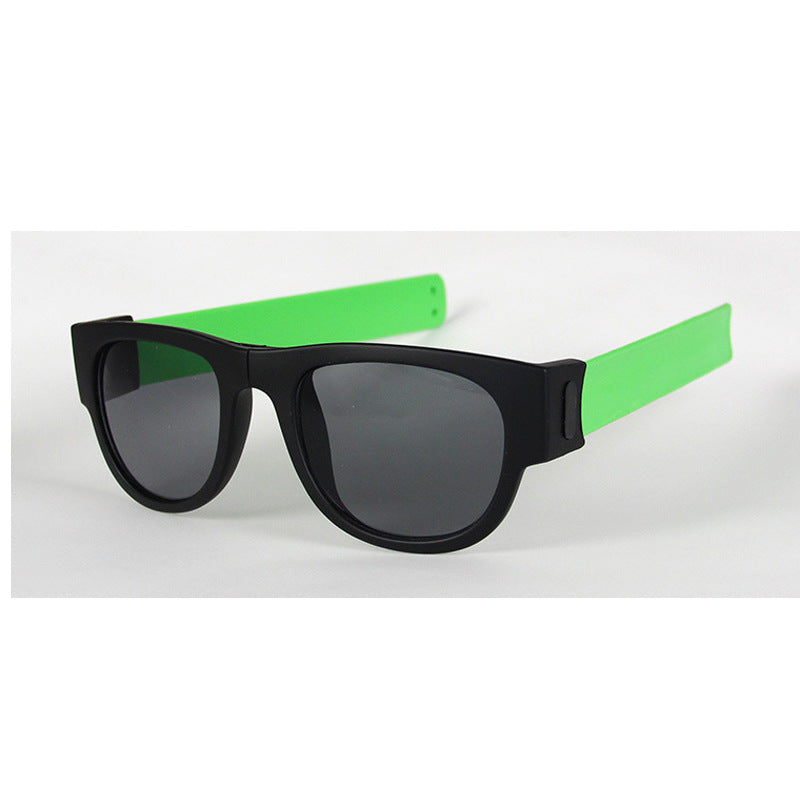 Foldable UV400 Fashion Sunglasses – TR90 Full Frame, Compact Mirror Shades