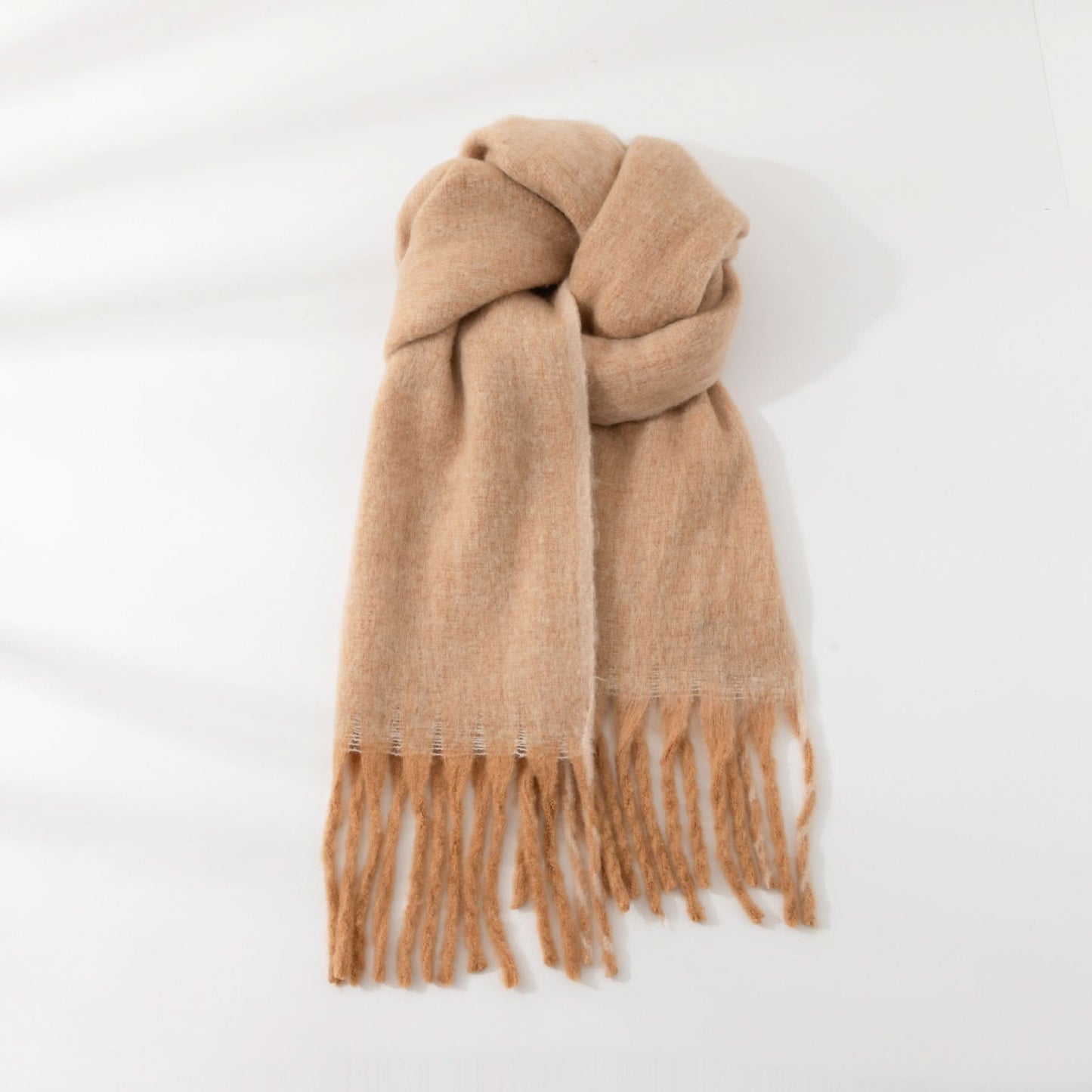 Korean Mohair Woven Winter Scarf for Women