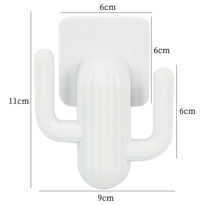 Cute Rotating Sticky Cactus Wall Hook for Keys, Bags & Accessories (Pack of 2)