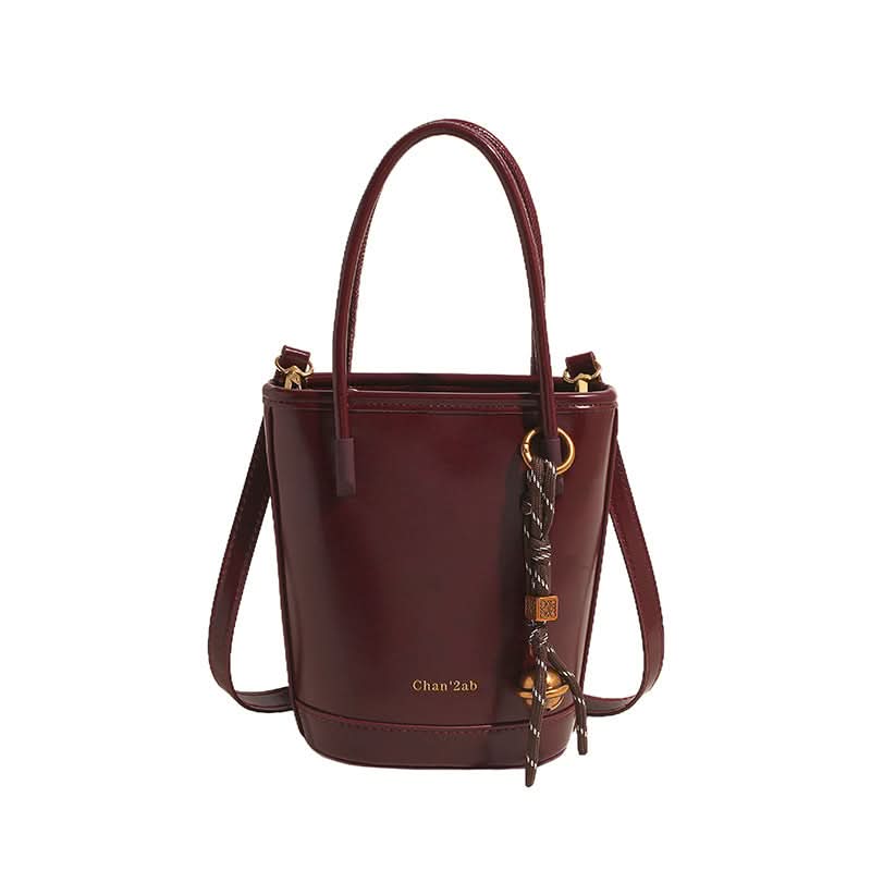 Women’s Retro Bucket Shoulder Bag – Urban Fashion PU Handbag
