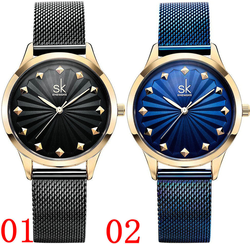 SK Women’s Quartz Watch – Fashion Stainless Steel Wristwatch with Japanese Movement