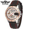 T-Winner Men’s Hollow Automatic Mechanical Watch – Casual Silicone Strap Timepiece