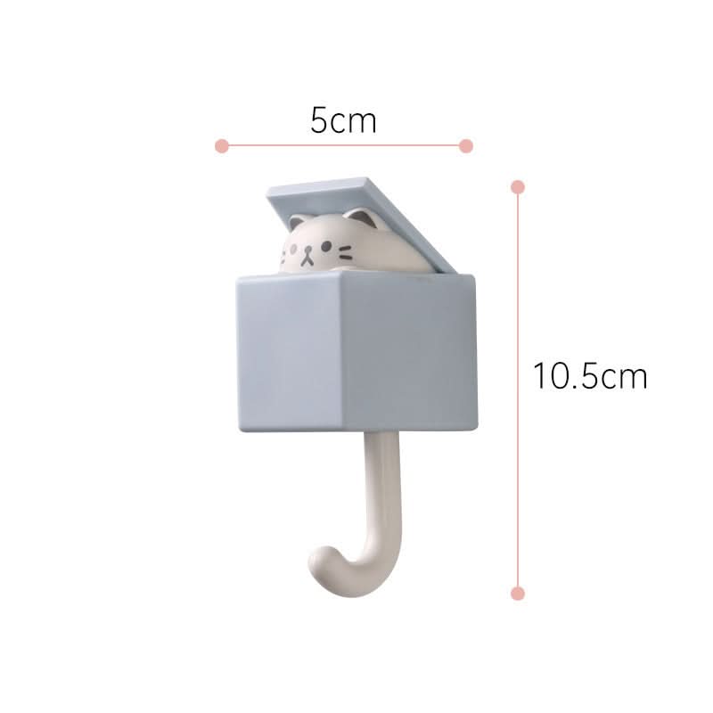 Cute Animal Wall Hook – Punch-Free Adhesive Hook for Keys