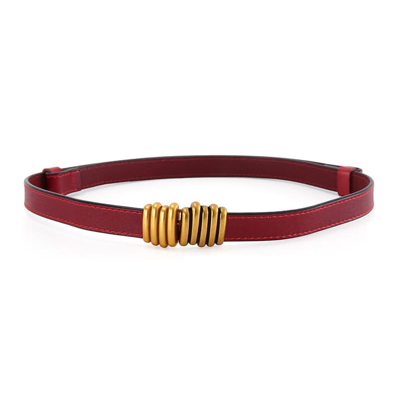 Women's Thin Leather Belt – Adjustable Waist Belt For Dresses, Coats & Sweaters