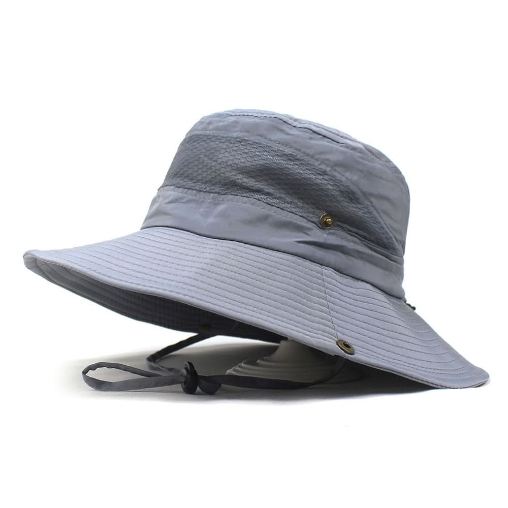 Wide Brim Bucket Hat – Unisex Cotton Sun Hat for Outdoor Sports, Foldable & Breathable