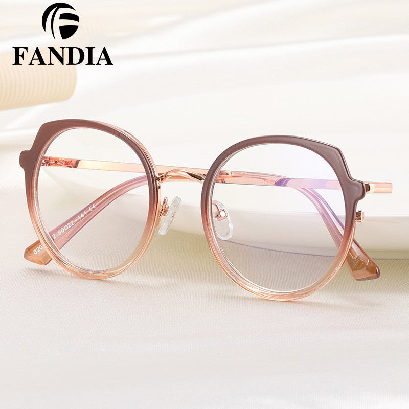 Women’s Round TR90 Blue Light Glasses Frame – Ultra-Light Full Frame Eyewear