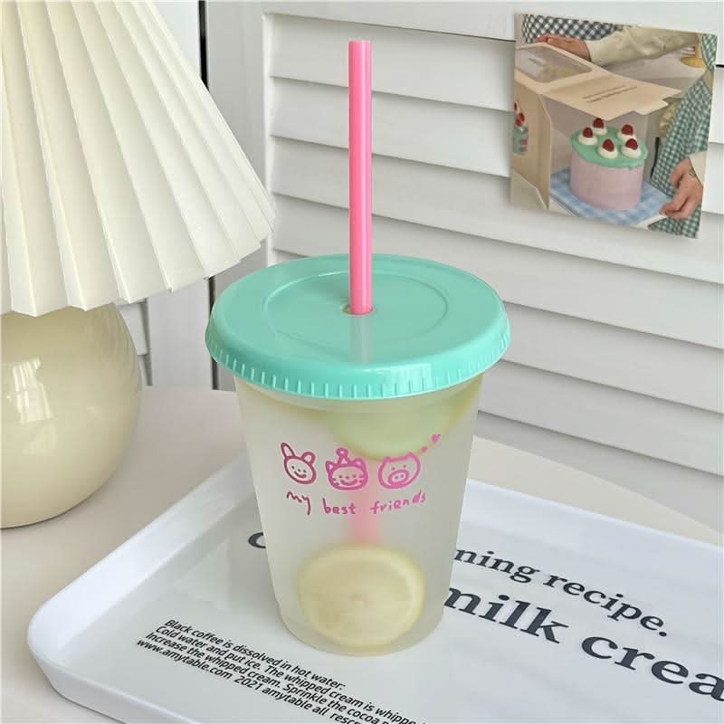 Korean Cartoon Puppy Travel Coffee Tumbler